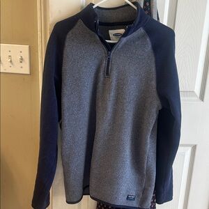 Old Navy Men’s Zip-Up Sweater in Gray & Navy